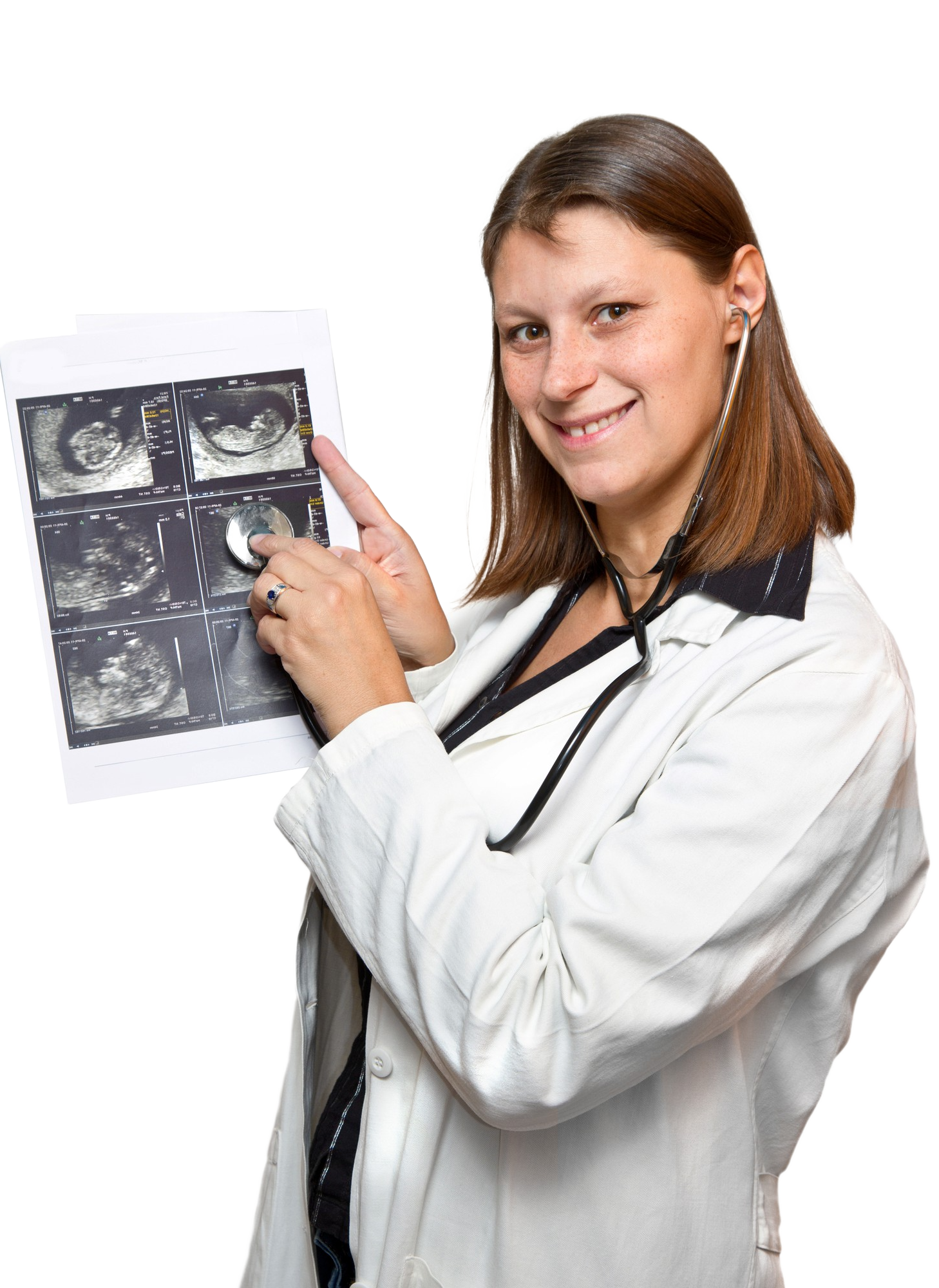 Doctor holding ultrasound scan