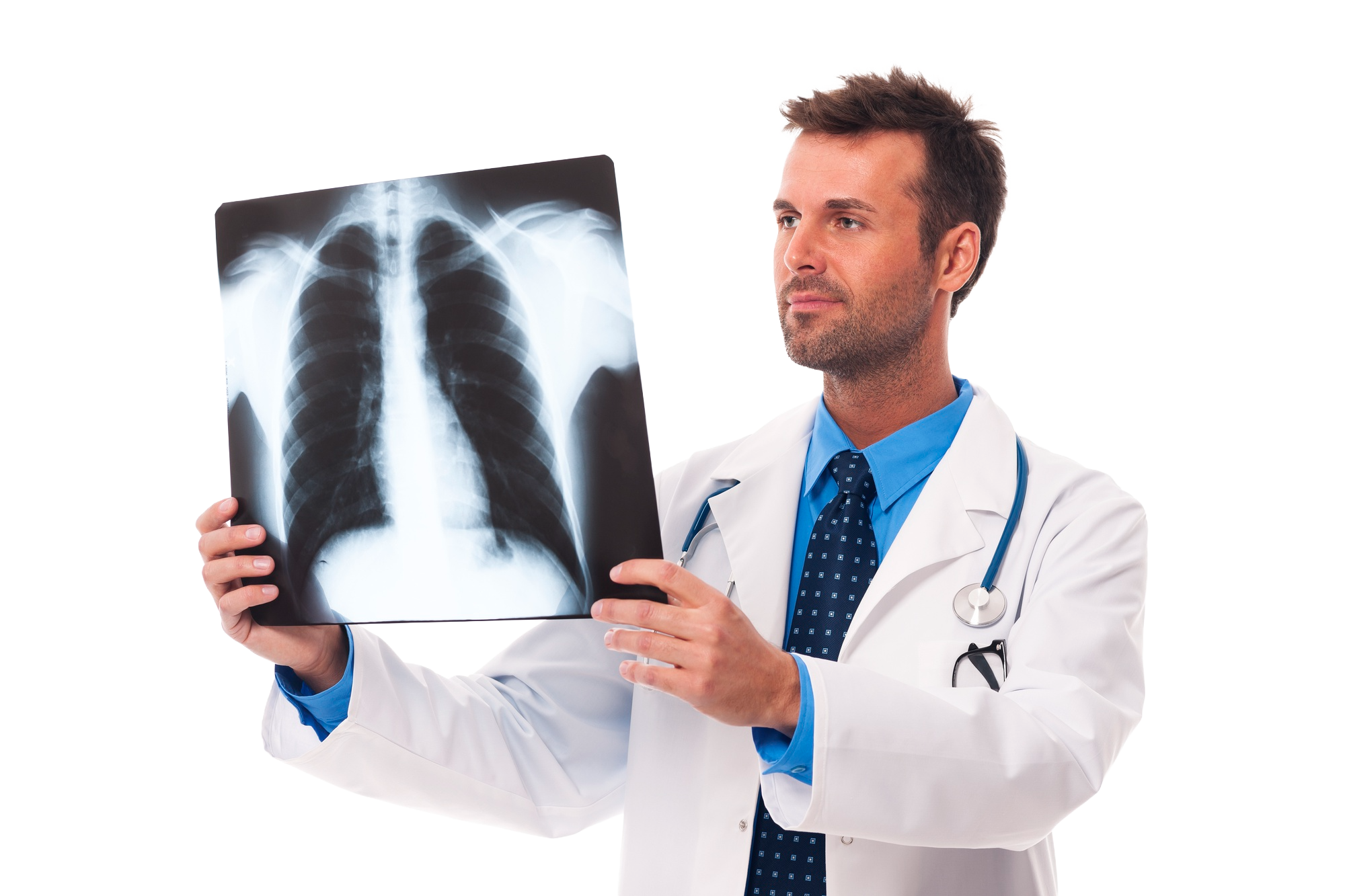 Doctor Holding X-Ray